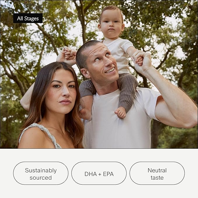 Needed. Prenatal Omega-3 - High Potency Dose of Sustainably Sourced Fish Oil, Lemon Zest Scented, 1000mg DHA, 1000mg EPA, Encased in a Gelatin-Free, Plant-Based Softgel Shell, 30-Day Supply