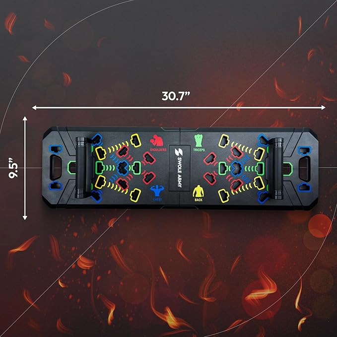 Solid Push Up Board | 20-in-1 Home Workout Equipment | Multi-Functional Pushup Board For Men & Women | Professional Pushup Stands For Chest Muscles