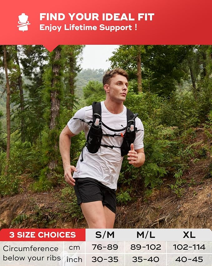 Upgrade Running Hydration Vest 10L, Running Backpack for Women Men Multi-Functional Storage, Adjustable Water Vest for Trail Marathon Race Jogging Cycling