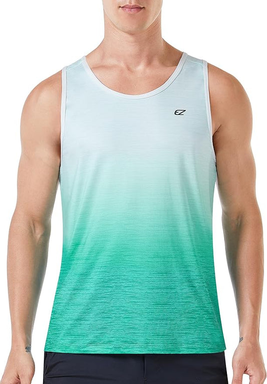 EZRUN Men's Quick Dry Sport Tank Top for Bodybuilding Gym Athletic Jogging Running,Fitness Training Workout Sleeveless Shirts