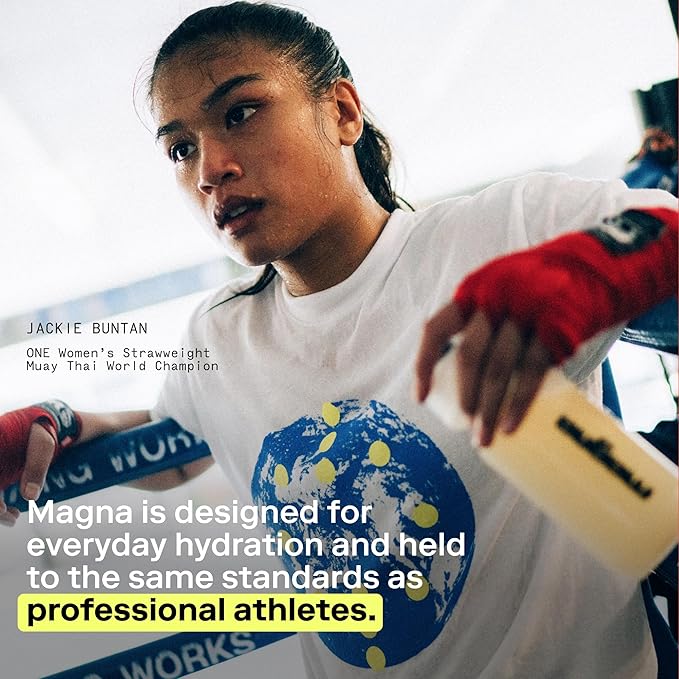 MAGNA Electrolyte Powder Drink Mix for Hydration, Energy & Focus Support with Magnesium L Threonate, Sodium, Potassium, Vitamin D, B6 & B12, Sugar Free, Mint Lemonade Flavor, 14 Servings