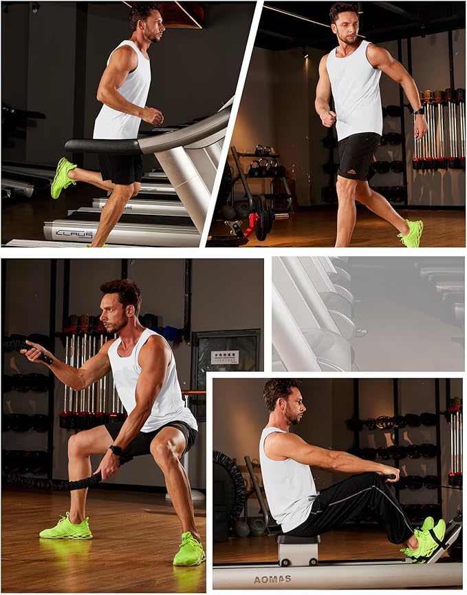 Boladeci Men's Tank Top Workout Athletic Quick Dry UPF 50+ Sun Protection Lightweight Summer Beach Gym Sleeveless Shirts