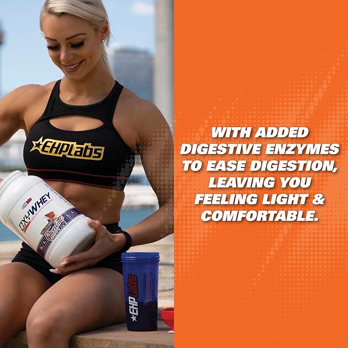 EHP Labs OxyWhey Whey Protein Isolate – 25g High Protein, Low Carb, Sugar Free Meal Replacement – Lean Whey Powder for Muscle Recovery – Non-GMO, Gluten Free – 25 Serves – Peanut Butter Puffs
