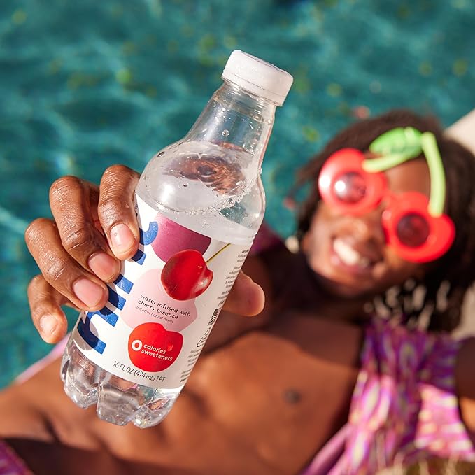 Hint Fruit-Infused Bottled Water, Cherry - Sugar Free Flavored Water with Zero Calories, Naturally Flavored, and No Artificial Sweeteners - 16 Fl Oz (Pack of 24)