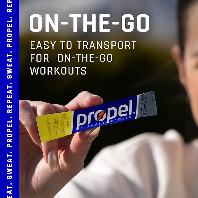 Propel Electrolyte Enhanced Water Drink Mix Powder Packets, Lemon, Zero Calorie & Zero Sugar Hydration with Electrolytes and Vitamins C & E (120 Packets)
