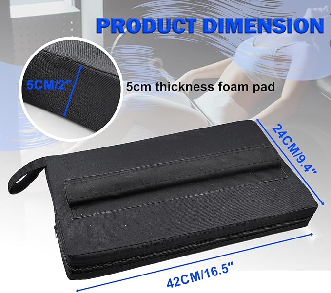 Square Hip-Thrust Pad Protective Extra Thick Foam pad for Barbell Weightlifting Hip Thrusts and Glute Bridges Workouts Home Gym Equipment