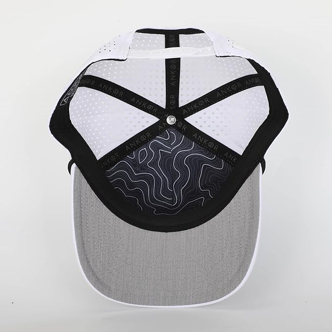 ANKOR Performance Golf Rope Hat - UPF 50 Water Resistant Lightweight Thermoflex Snapback, Men’s Hat Golf Tee Design Holder