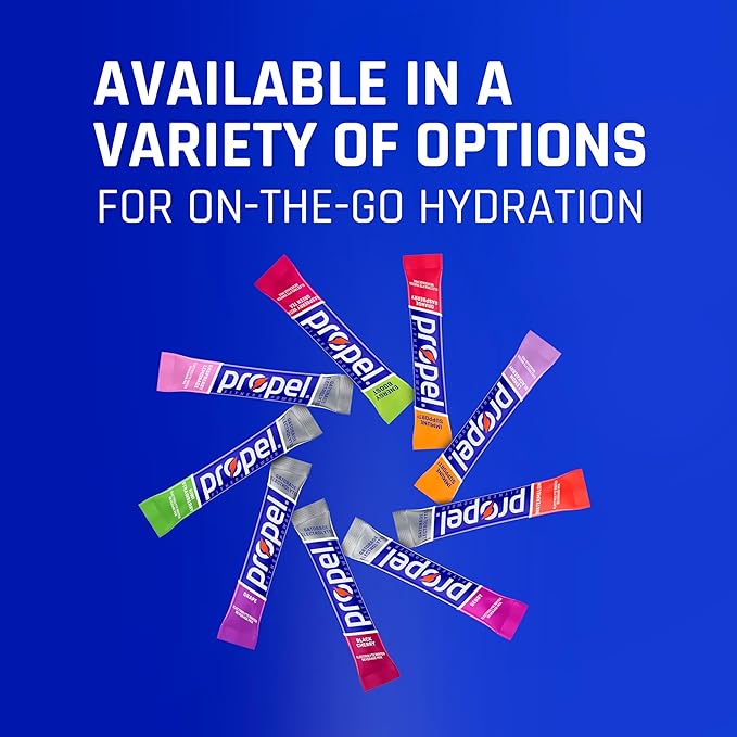 Propel Immune Support Electrolyte Enhanced Water Drink Mix Powder Packets, Lemon Blackberry, 100% DV Vitamin C, Good source of Zinc, Zero Sugar Hydration with Electrolytes and Vitamins (120 Packets)