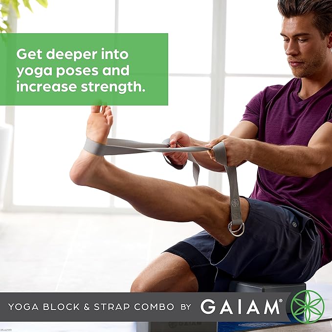 Gaiam Yoga Block - Supportive Latex-Free Eva Foam - Soft Non-Slip Surface with Beveled Edges for Yoga, Pilates, Meditation - Yoga Accessories for Stability, Balance, Deepen Stretches