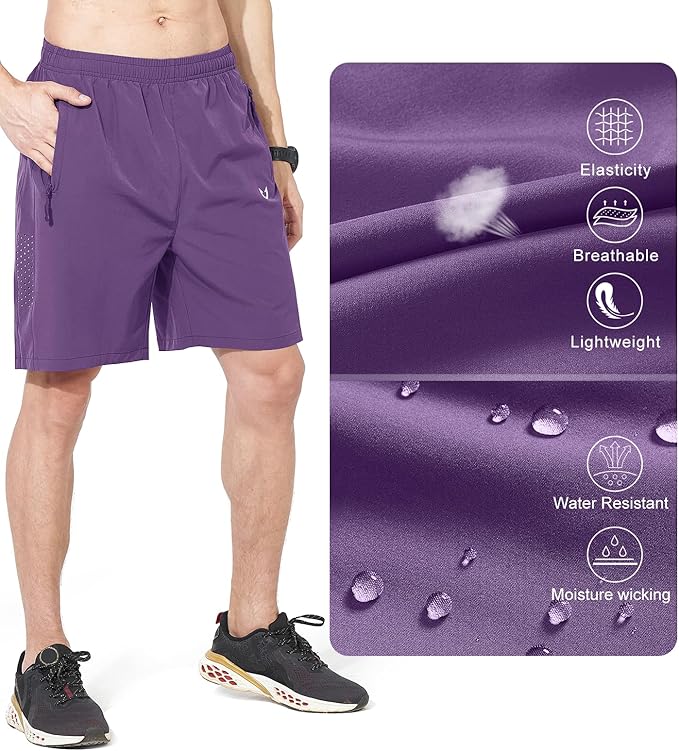 NORTHYARD Men's Athletic Running Shorts Quick Dry Workout Shorts 7"/ 5"/ 9" Lightweight Sports Gym Basketball Tennis Hiking