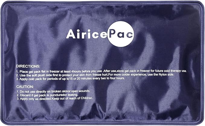 Ice Packs for Injuries Reusable, Gel Cold Pack for Knee Neck Shoulder Ankle Elbow Hip Back Pain Relief, Cold Compress Therapy for Swelling, Bruises, Surgery, 7”x 11”, Blue