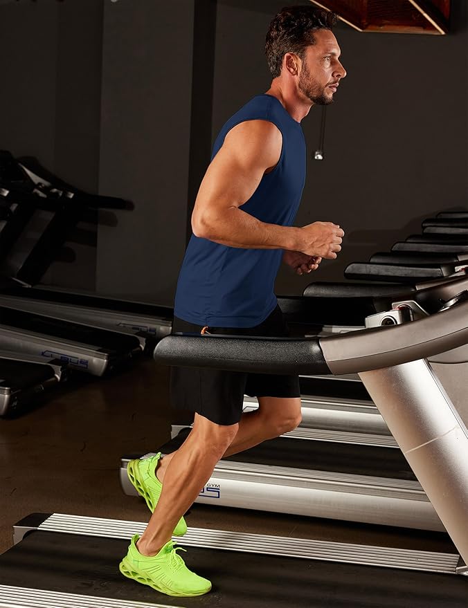 MAGCOMSEN 2 Pack Men's UPF 80+ Tank Tops Quick Dry Workout Gym Sleeveless Muscle Shirts Cooling Summer Beach Swim Shirt