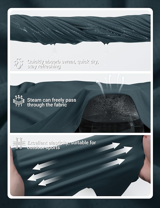 TACVASEN Men's Lightweight Athletic T-Shirts Quick Dry Workout Gym Tops Short Sleeve Running Tee Shirt Performance Activewear