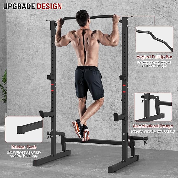 DONOW Olympic Weight Bench with Squat Rack Adjustable Workout Bench with Rack for Bench Press Sthrength Training