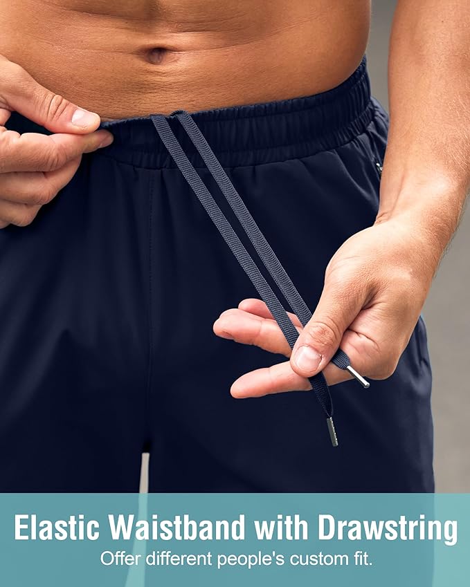 G Gradual Men's Athletic Running Shorts with Zipper Pockets Quick Dry 7"/ 5"/ 9" Workout Gym Shorts for Basketball Hiking