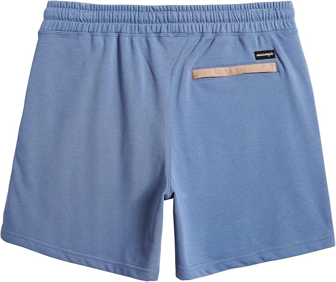 maamgic Mens Athletic Gym Shorts 5.5" Elastic Waist Casual Pajama Pocket Jogger Men Workout Short Pants