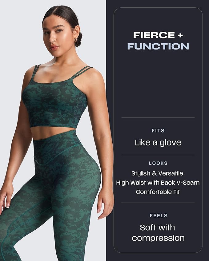 Aoxjox High Waisted Workout Leggings for Women Tummy Control Buttery Soft Yoga Metamorph Deep V Pants 26"