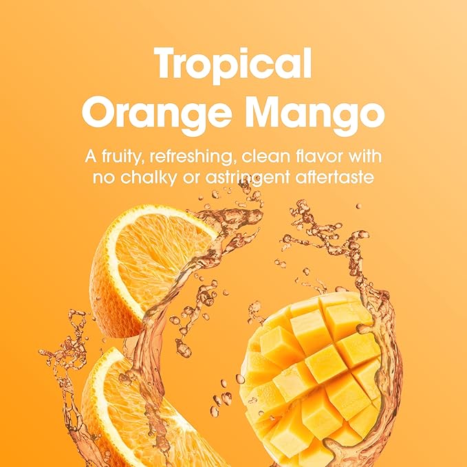 Optimum Nutrition Pro Quench, 10g Clear Protein, 10g Collagen peptides & Electrolyte Powder Drink Mix, Tropical Orange Mango, 20 Servings, 520 Grams (Packaging May Vary)