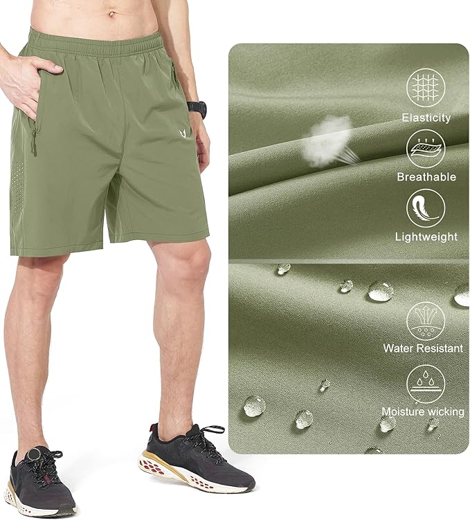 NORTHYARD Men's Athletic Running Shorts Quick Dry Workout Shorts 7"/ 5"/ 9" Lightweight Sports Gym Basketball Tennis Hiking