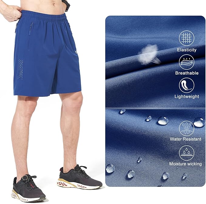 NORTHYARD Men's Athletic Running Shorts Quick Dry Workout Shorts 7"/ 5"/ 9" Lightweight Sports Gym Basketball Tennis Hiking