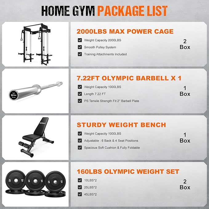 WM3-V4 Folding Squat Rack, Wall Mounted Power Rack with Dual Independent Pulley System, Functional Trainer with 5 Adjustable Function Modes for Space Saving