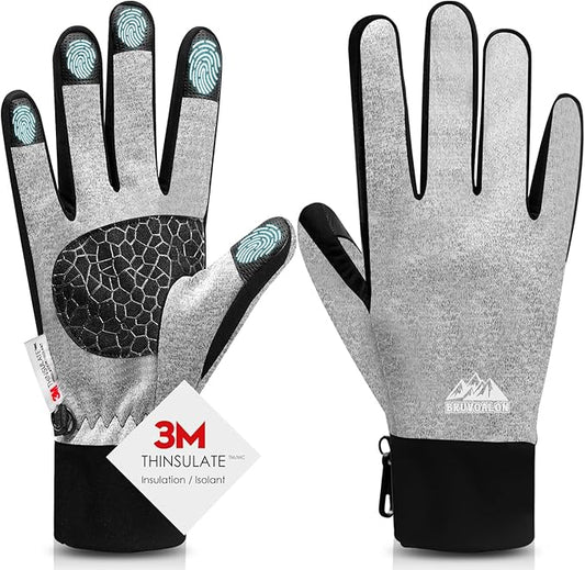 Bruvoalon Winter Gloves for Women & Men, 3M Thermal Insulation, Lycra Fabric, Windproof, Touchscreen, Anti-Slip, Cold Weather