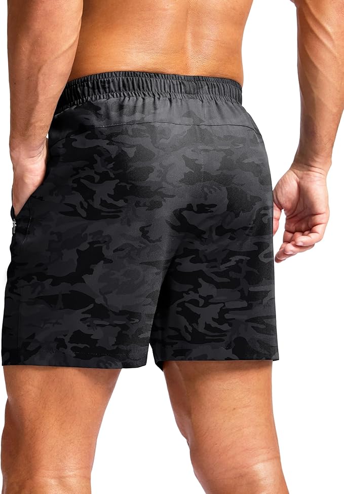 G Gradual Men's Athletic Running Shorts with Zipper Pockets Quick Dry 7"/ 5"/ 9" Workout Gym Shorts for Basketball Hiking