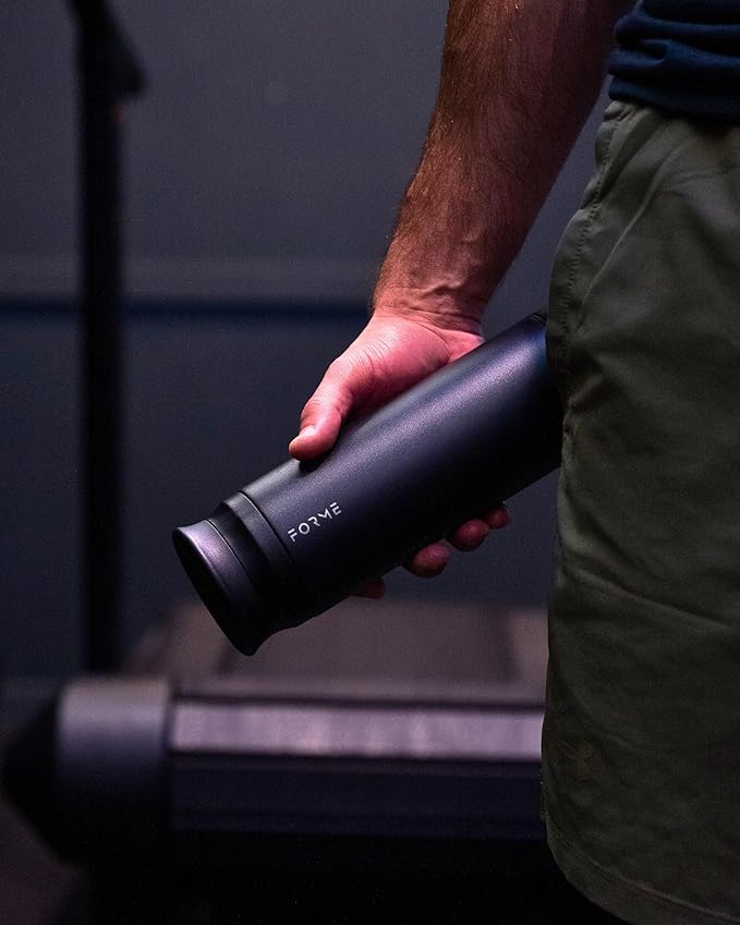 FORME - Shaker, 700ml Stainless Steel Protein Shaker, Double Walled Vacuum Insulated, Cold and Hot Drinks, Silent & Leak Proof, Fits Most Cup Holders (Charcoal)
