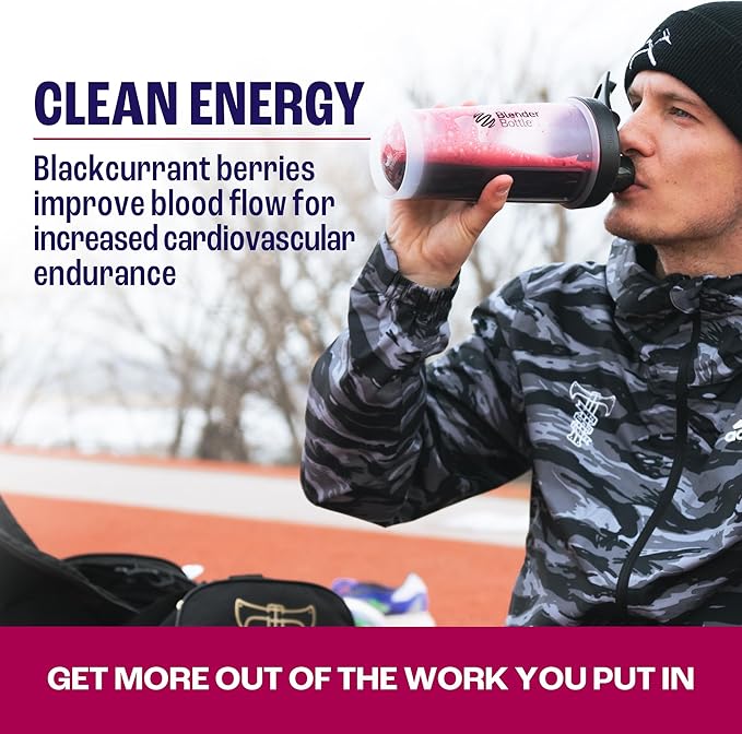 2before Blackcurrant I All Natural Vegan Pre Workout, Caffeine Free I Clean Energy, Endurance, Recovery I Pre Workout Women and Men I 20 x Individual Packets I Informed Sports Certified