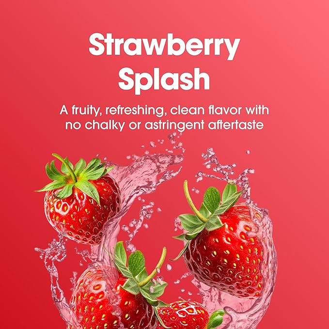 Optimum Nutrition Pro Quench, 10g Clear Protein, 10g Collagen peptides & Electrolyte Powder Drink Mix, Strawberry, 20 Servings, 520 Grams (Packaging May Vary)