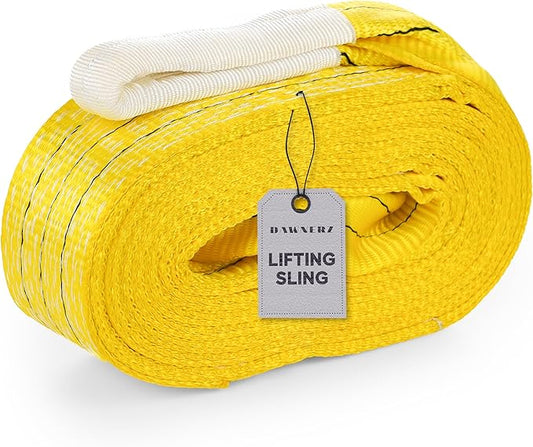 Heavy Duty Equipment Lifting Strap 6600 lbs Vertical WLL 18 ft - Polyester Lifting Sling for Hoist, Crane, Boat (3.5" x18')
