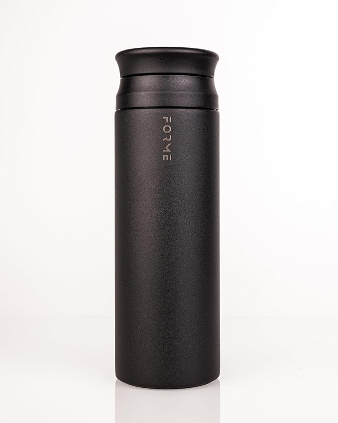 FORME - Shaker, 700ml Stainless Steel Protein Shaker, Double Walled Vacuum Insulated, Cold and Hot Drinks, Silent & Leak Proof, Fits Most Cup Holders (Charcoal)