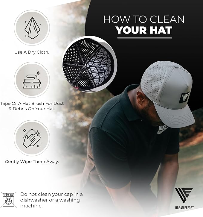 Urban Effort Hydro Performance Hat-Water-Resistant Baseball Cap-Men and Women-Great Snapback for Golf, Adventure,Lake,Workout