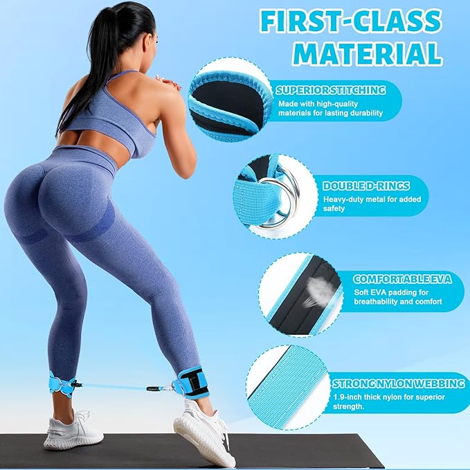 Pilates Ring Circle Set 18 Pcs Exercise Equipment Accessories for Women Workouts Pilates Ball Stretching Strap Magic Circle Yoga Ring Gym Back Bag Resistance Band Anti Slip Socks