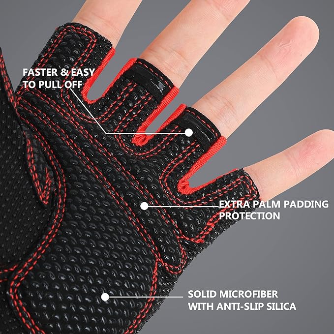 ZEROFIRE Workout Gloves for Women Men - Weight Lifting Gloves with Full Palm Protection & Extra Grip for Women Gym, Weightlifting, Weight Lift, Rowing, Exercise, Sport, Cycling