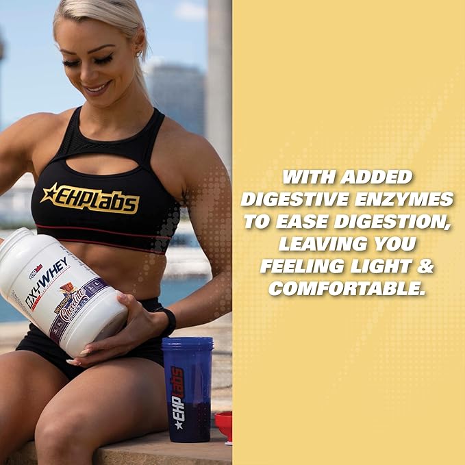 EHP Labs OxyWhey Whey Protein Isolate – 25g High Protein, Low Carb, Sugar Free Meal Replacement – Lean Whey Powder for Muscle Recovery – Non-GMO, Gluten Free – 25 Serves – Banana