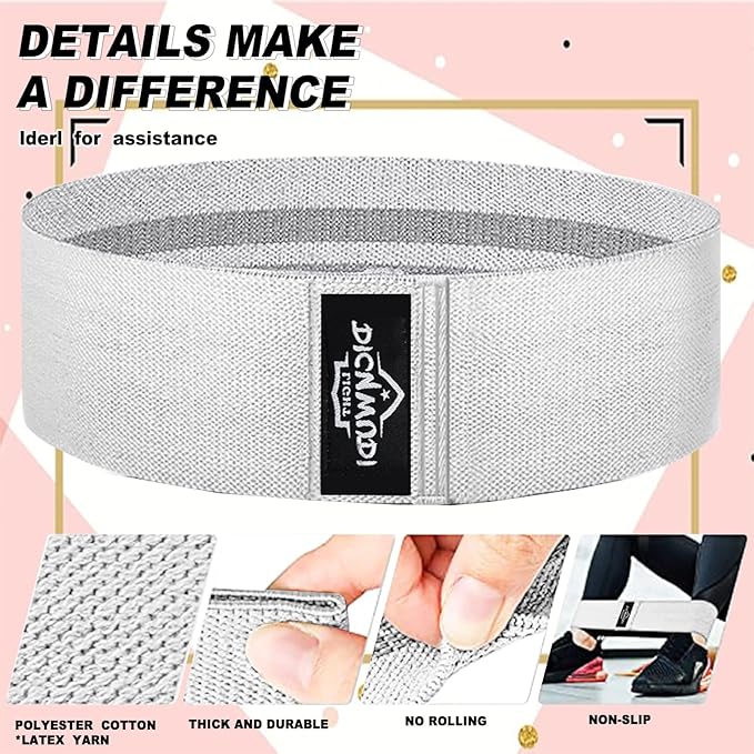 Pilates Essentials Kit for Home Women, Pilates Equipment for Workouts, 6 Fabric Resistance Bands, 12 Inch Magic Circle Yoga Ring, Mini Exercise Ball, Great Exercise Equipment