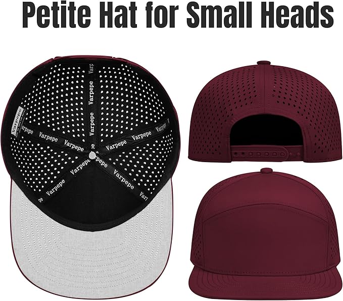 Performance Snapback Hats for Men Women,Flat Bill Cap,Golf,Running,Workout