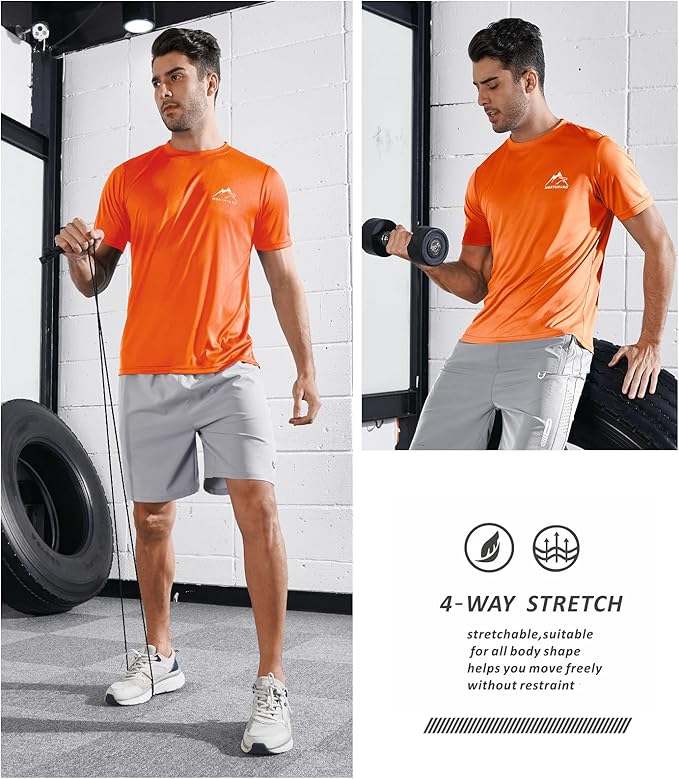 NORTHYARD Men's UPF 50+ Sun Protection Shirts Swim SPF UV Quick Dry Short Sleeve T-Shirts for Athletic Fishing Rash Guard