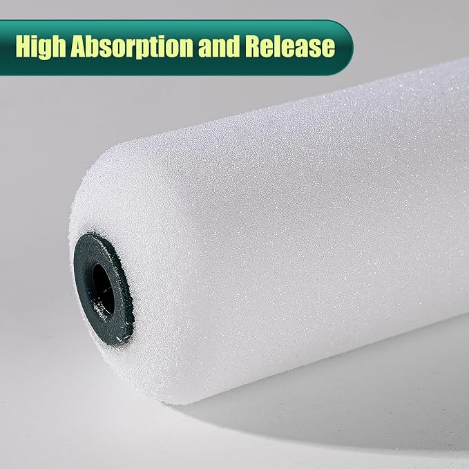 Foam Paint Roller Covers, Paint Roller 4 Inch, 10 Pack, Small Paint Roller, Mini Rollers for Painting, Foam Paint Roller Refills for Smooth Finishes on Walls, Cabinets, Doors