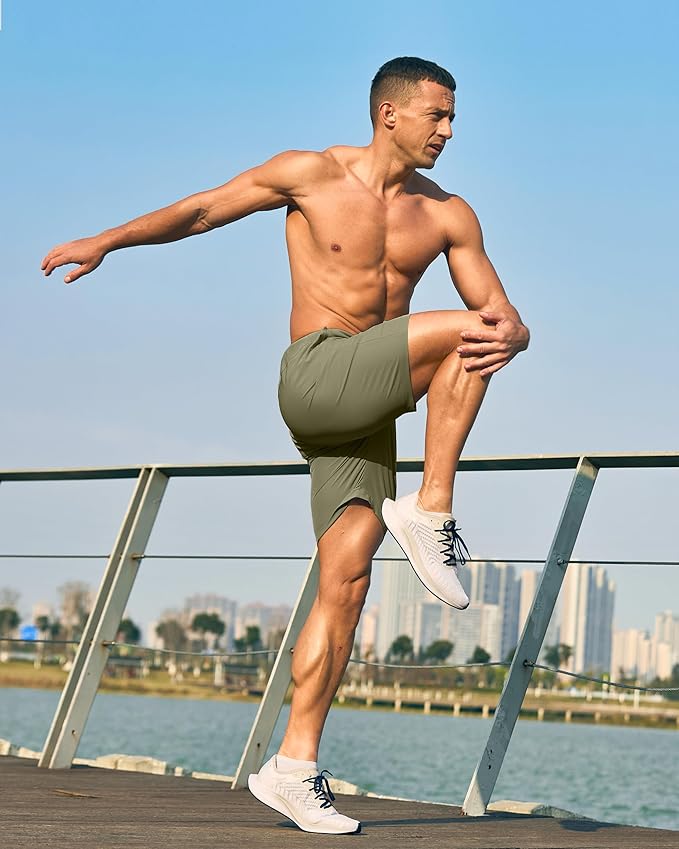 G Gradual Men's Athletic Running Shorts with Zipper Pockets Quick Dry 7"/ 5"/ 9" Workout Gym Shorts for Basketball Hiking