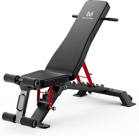 Adjustable Weight Bench - Workout Bench for Home Gym, Foldable 1300lb Capacity Heavy Duty Full Body Workouts Exercise Strength Training Benches with Incline/Flat/Decline Positions & Space-Saving