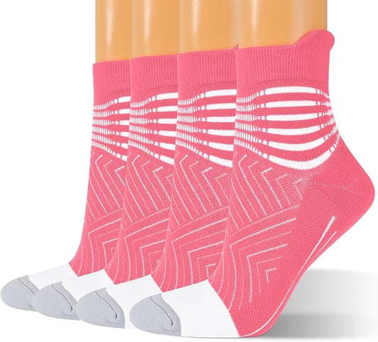 IRAMY Compression Ankle Support Socks Women - Coolmax Wicking, Cushioned Athletic, Plantar Fasciitis Relief 2/3/6 Pairs
