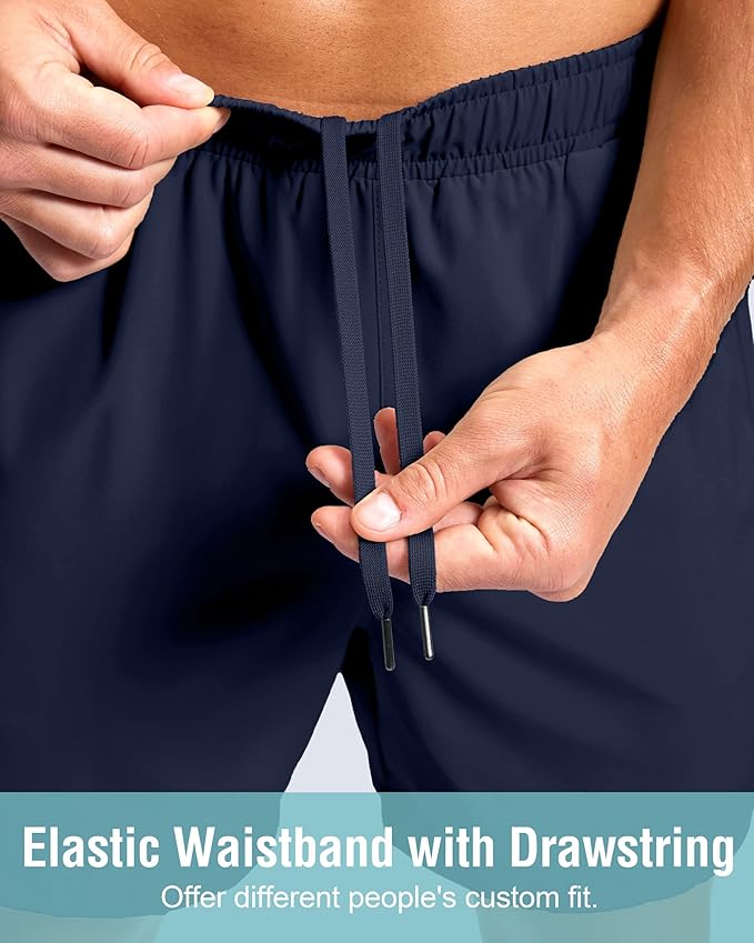 G Gradual Men's Athletic Running Shorts with Zipper Pockets Quick Dry 7"/ 5"/ 9" Workout Gym Shorts for Basketball Hiking