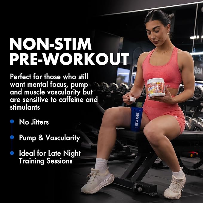 Evogen EVP-3D | Extreme Pre-Workout Pump Ignitor, Arginine Nitrate, Citrulline, Beta-Alanine, Lions Mane | Peach Rings | 40 Servings