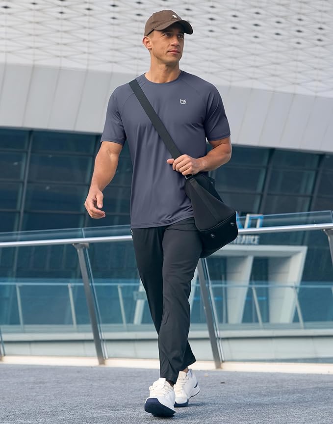G Gradual Men's Workout Athletic T-Shirts Moisture Wicking Cooling Running Shirts Short Sleeve Performance Tee for Gym Tennis