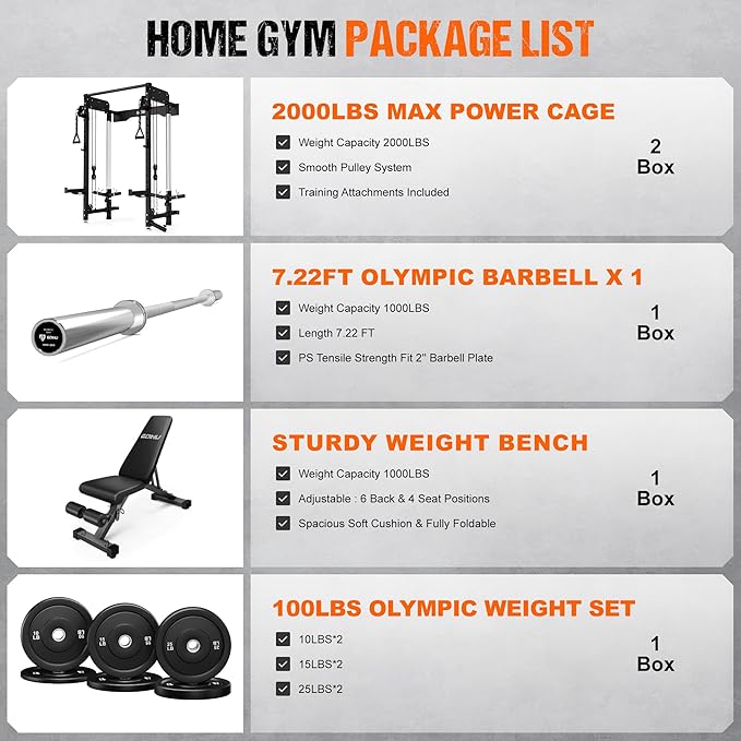 WM3-V4 Folding Squat Rack, Wall Mounted Power Rack with Dual Independent Pulley System, Functional Trainer with 5 Adjustable Function Modes for Space Saving