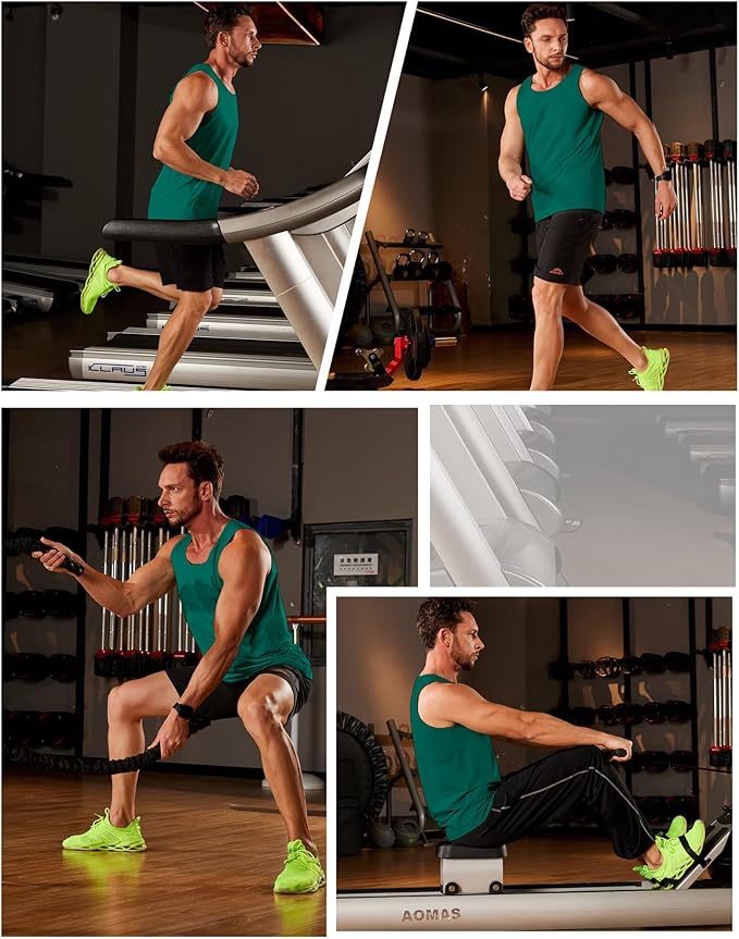 Boladeci Men's Tank Top Workout Athletic Quick Dry UPF 50+ Sun Protection Lightweight Summer Beach Gym Sleeveless Shirts