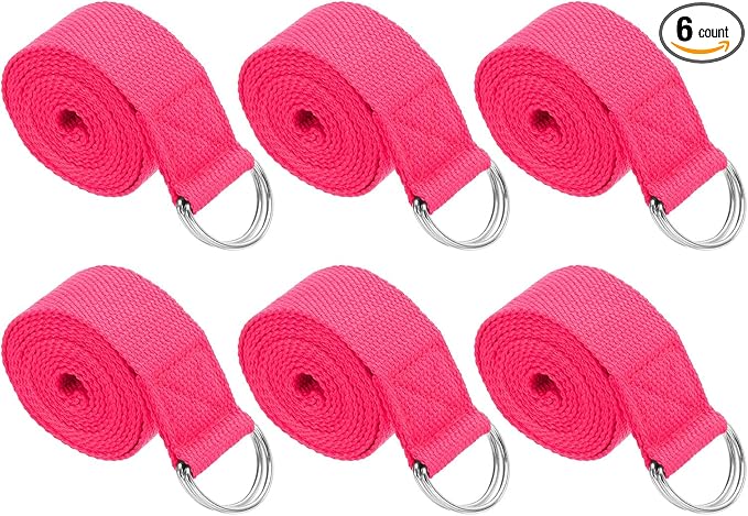 PATIKIL Yoga Strap for Stretching Cotton Yoga Belt with Adjustable Metal D-Ring Buckle Stretch Bands for Fitness Pilates