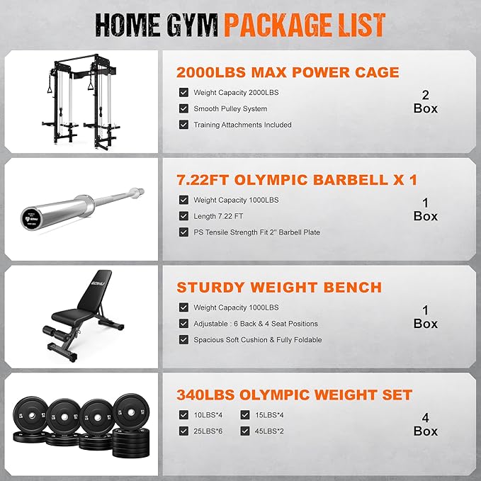 WM3-V4 Folding Squat Rack, Wall Mounted Power Rack with Dual Independent Pulley System, Functional Trainer with 5 Adjustable Function Modes for Space Saving